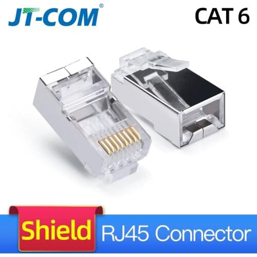 100PCS Cat6 RJ45 Connector 8P8C Modular Rj-45 Network Cable Connector Adapter for Cat5e Cat6 Rj 45 Ethernet Cable Plugs Heads