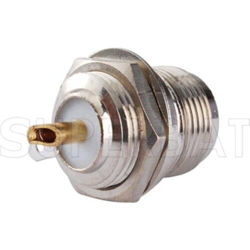 Superbat N Type Front Mount Jack Bulkhead with Solder Cup RF Coaxial Connector Straight