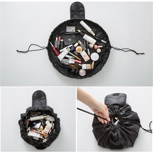 Convenient Travel Makeup Brush Bag Large Capacity Makeup Pouch Organizer Cosmetic Storage Case