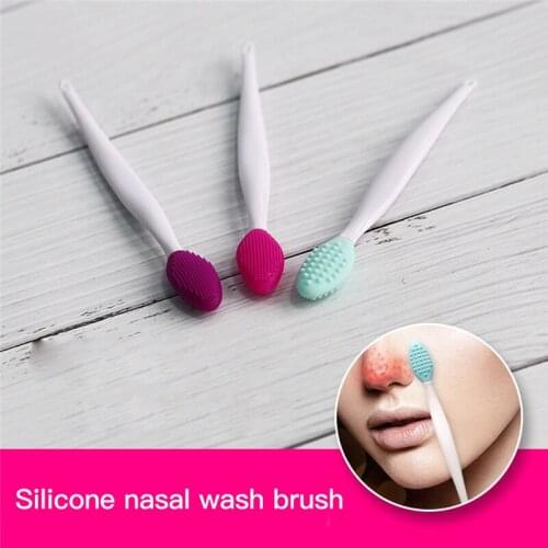 1Pc Silicone Face Cleansing Brush Effective Nose Exfoliator Blackhead Removal Soft Deep Cleaning Brush Face Scrub Massager