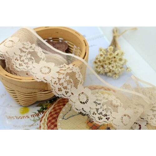 10Yards 4.6cm Width Guipure Lace Fabric Doll Lace Ribbon Sewing Boutique Fabric DIY Craft Lace Trim For Garment Accessory YY330