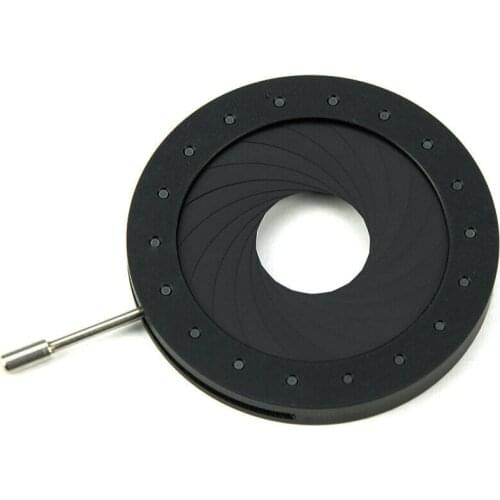 2.5-42mm Mechanical Iris Aperture Diaphragm Condenser Module with 18pcs Blades