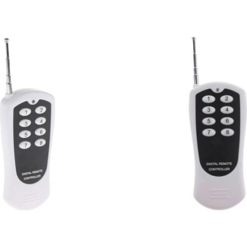 2pcs DC 12V 8-CH Channel 433Mhz 1000m RF Wireless Remote Controller Transmitters for Home Smart Relay Switch