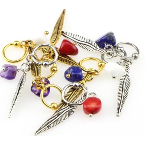 2PCS Stainless steel Hoop Bead Rings Lip Eyebrow Nose Lip Nipple Piercings Ear Bone Nail Septum Tragus Helix Piercing Body gift