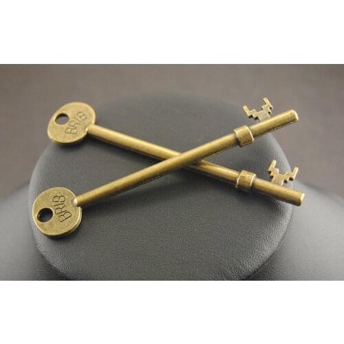 3pcs Bronze/Silver Color Large Key Charms Pendant DIY Metal Bracelet Necklace Jewelry Findings A203/A2302