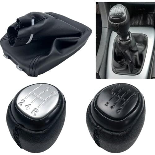 5/6 Speed Gear Shifter Knob Leather Gaiter Boot Case Collar For SAAB 93 9-3 SS 2003 2004 2005 2006 2007 2008 2009 2010 2011 2012