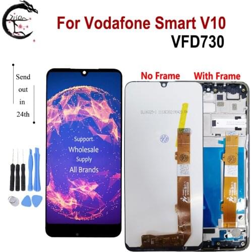 5.9" VFD730 LCD With Frame For Vodafone Smart V10 LCD Display Screen Touch Digitizer Assembly VFD-730 Display VFD 730 Screen