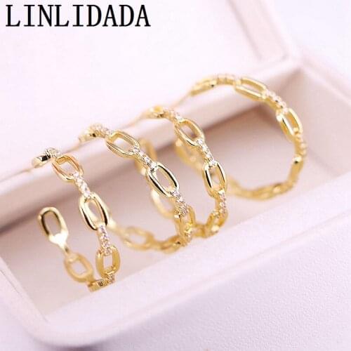 8Pairs Fashion cz earring,plating gold cubic zirconia stud earring lady elegant circle jewelry