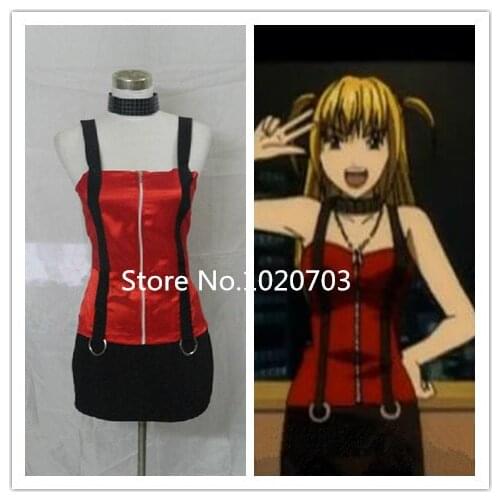 Freeshipping Death Note Misa Amane Cosplay Costume coat skirt neckwear