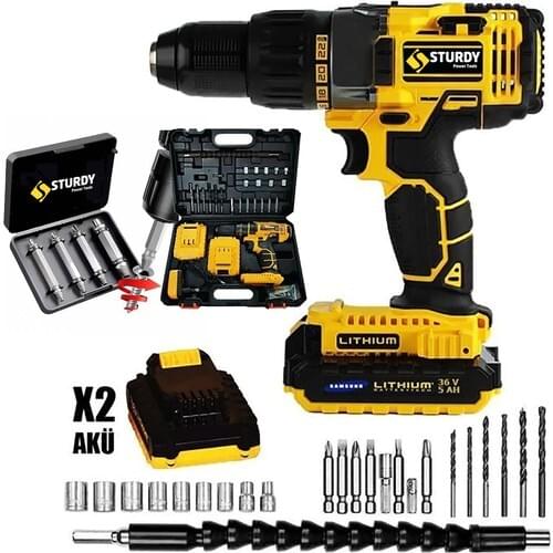 Double Cordless Hammer Turbo Rechargeable Drill 27 Repair Part Set + Degraded Screw Disassembly Set, Drill, Machine Tools, 2021, home Appliance