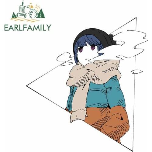 EARLFAMILY 13cm x 11.6cm For Cartoon Car Stickers Sunscreen Decal Bumper Occlusion Scratch Waterproof Windows Decoration