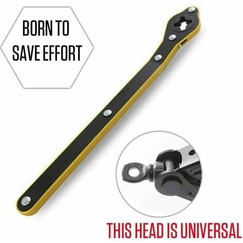360° Labor-Saving Swivel Jack Ratchet Wrench Garage Tire Wheel Lug Wrench Hand Tool for Reparing Auto