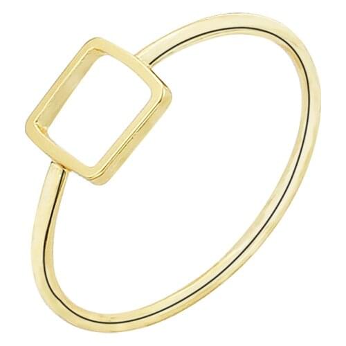 Geometric Hollow Square Midi Rings For Women Men Jewelry Minimalist Anillos Mujer Gold Color Stacking Rings Bisuteria 2020 Anel