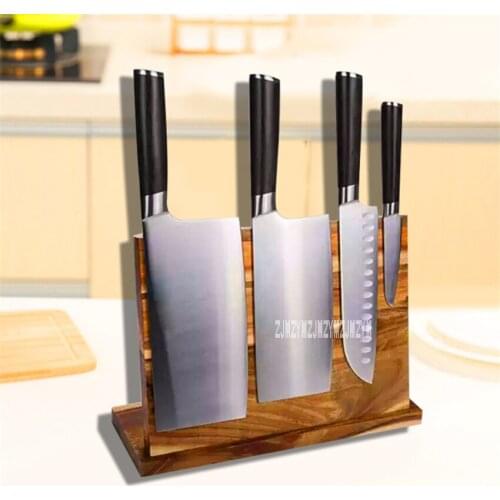 GM21 Creative Multifunctional Kitchen Solid Wood Knife Holder Magnetic Knife Holder Professional Kitchenware Storage Knife Racks