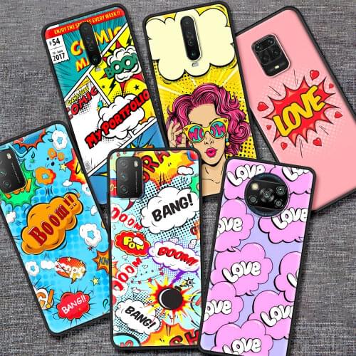 Graffiti Sticker Bomb Capas for Xiaomi Mi Poco X3 NFC M3 10T Pro 9T 11 CC9 CC9E Note 10 Lite Soft Cover Shockproof Phone Case