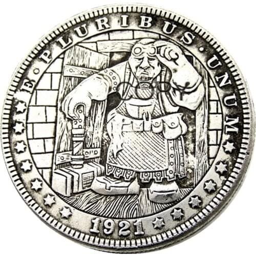 HB(32)US Hobo 1921 Morgan Dollar Silver Plated Copy Coins