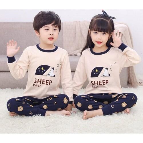Girls Cotton Pajamas Set For Baby Boys Clothes Pijama Infantil Spring Summer Pyjamas Kids Clothes Boys Girls Pajamas 2-13Years