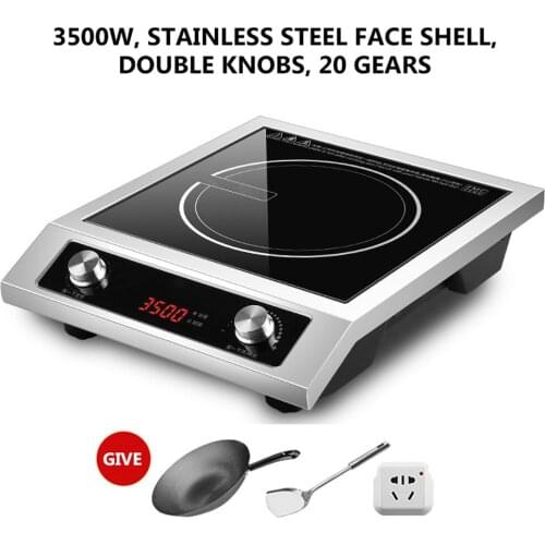 Induction cooker 3500w home/commercial high-power fast stir-fry double-knob control fast heat dissipation
