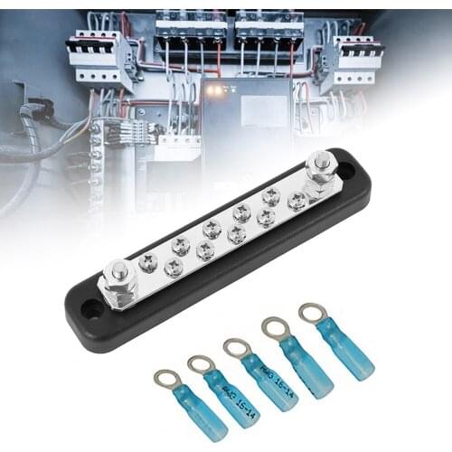 10Way Auto Bus Bar Power Distribution Terminal Block 150A Rated Automotive Boat Marine Caravan Replacement Parts Accessories