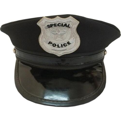 Creative Octagon Police Cap Classic Adults Police Hat Military Hat Stage Show Cap for Party Cosplay Performance Masquerade