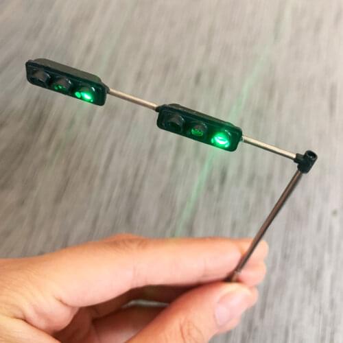 LED 1:87 HO Scale Train Model Miniature Simulation Double Column Traffic Lights Sand Table Track Scene Layout Accessories