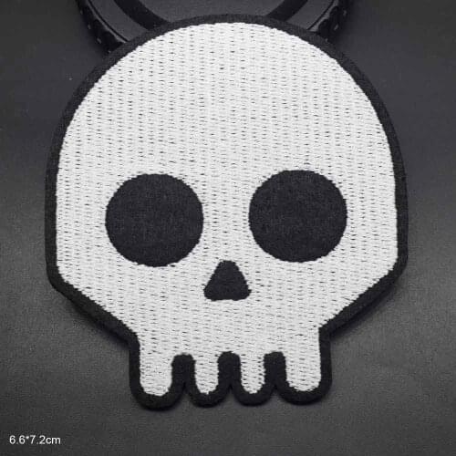Skull Pirate Ship Iron On Embroidered Clothes Patches For Clothing Stickers Garment Wholesale