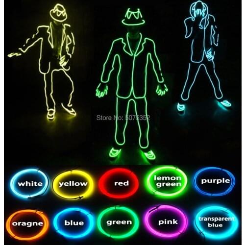 Neon Lighting Dance Suit Stage Show Attractive Bling Bling Led Costume EL Wire Dance Costume For Night Party Carnival