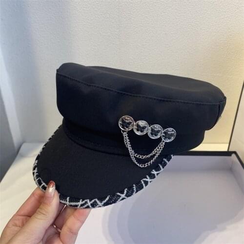 2021 New Fashion Cotton Hip-Hop Tide Casual Hats For Women Baseball Adjustable Military Cap Famous Designer Butterfly Pin Gorro