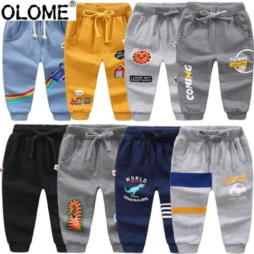New Kids Long Pants Boys Girls Sweatpants Loose Children Sports Pants 1-12 Years Clothing OLOME Free Shipping Toddler Outwear