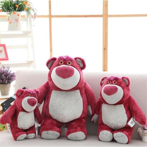 20-80cm Toy Story 4 Lotso Strawberry Bear Stuffed Bear Super Soft Toys for Kids with Strawberry smell