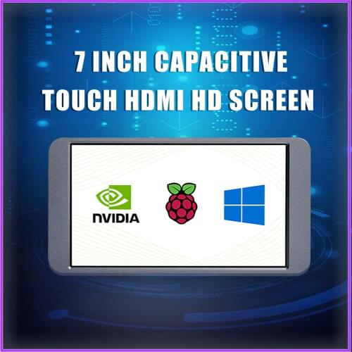 Raspberry Pi 7 inch capacitive touch HDMI high-definition screen IPS screen AF anti-fingerprint tempered glass surface
