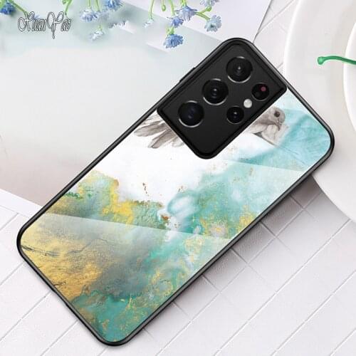 S21 Ultra Case XUANYAO Original Slim Glass Coque For Samsung Galaxy S21 Plus Case Hard Shockproof Cover For Samsung Galaxy S21