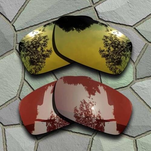 Yellow Golden&Bronze Brown Sunglasses Polarized Replacement Lenses for Oakley Crankcase