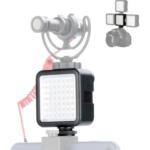 Mini on Camera LED Video Light Photography Night Fill video Light w 3 Hot Shoe Mount for Nikon Canon DSLR zhiyun Smooth 4