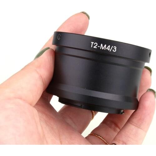 T2-M4/3 Black Aluminium Alloy Adapter Ring for T2 Mount Telescope to for Olympus M4/3 Mount Mirrorless Camera