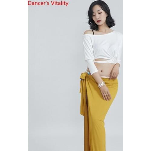 Belly Dance Top Or Skirt 7-Point Sleeve Shirt Bandage Split Long Skirt Practice Clothes Woman Elegant Performance Clothing