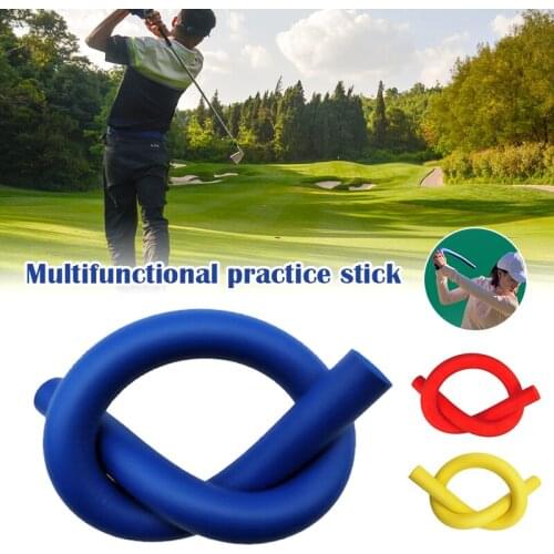 Golf Swing Trainers Practice Tool Aid Multi-use Soft Foam Training Stick for Right Left Hand Golfer Indoor Outdoor WHSho