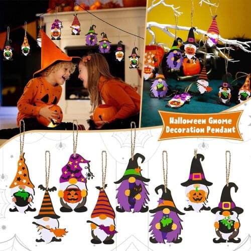 Halloween Decoration Prop Pumpkin Bat Gnome Doll Pendant Kid Gift Toy Halloween Hanging Ornament Xmas 2021 Halloween Party Decor