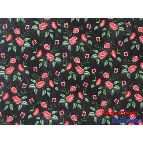 High Quality flower pattern Faux PU Leather fabric for DIY sewing sofa table shoes bags bed material(1 yard)