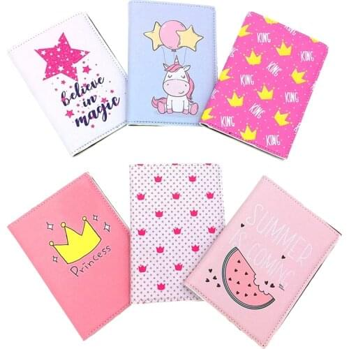 Mcneely Travel Passport Holder Women Passport Cover Wallet Business Card Holder Purse Retro Card Case Kids Small Gift