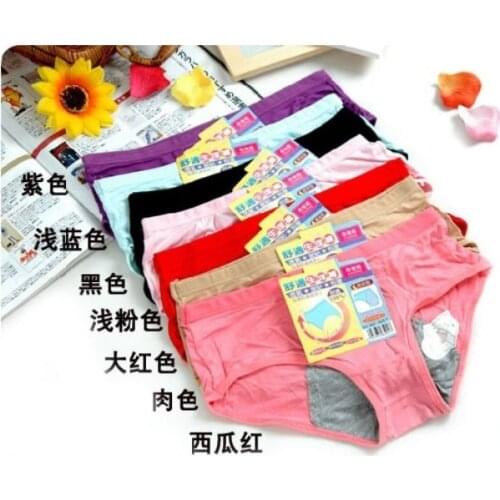 Good quality lady leakproof physiological pant in menstrual period briefs as sexy woman menses underpants Female hygiene care