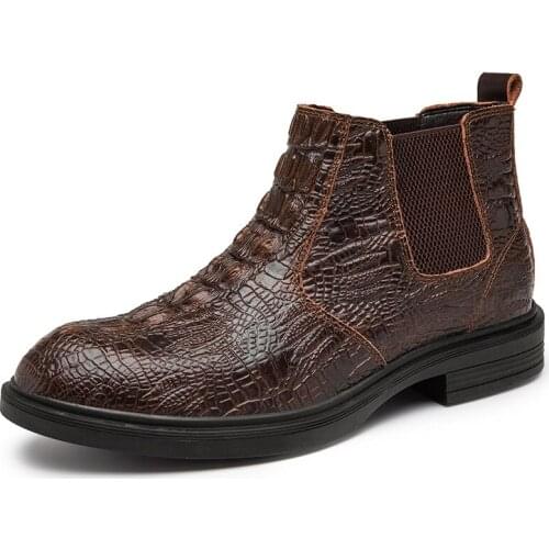 2020 Winter Warm Boots Men Leather Shoes Men Ankle Boots Fashion Brand Autumn Winter Male Footwear Big Size Men Boots