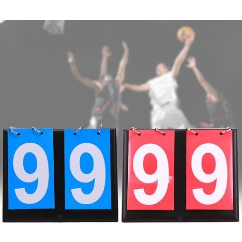 1/2 Digit Football Manual Scoreboard Score Keeper Score Flipper for Basketball Soccer Tennis Volleyball Competitions Sports