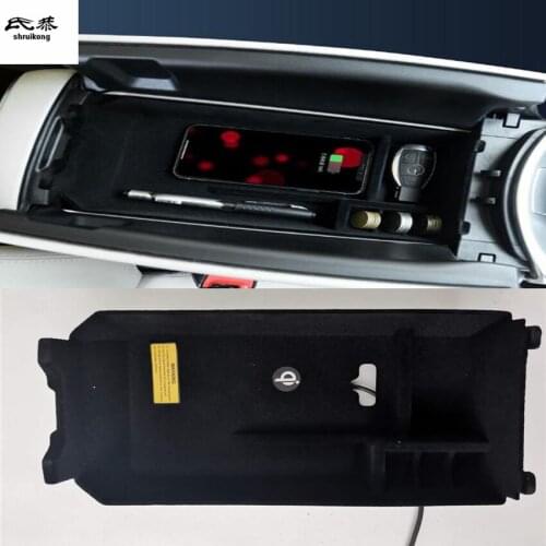 1lot Mobile phone wireless charging Central storage box for 2015-2018 Mercedes Benz C180 C200 / 2016-2018 GLC 260 GLC 300