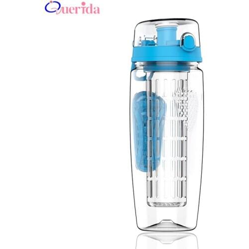 1000ml Portable Fruit Infuser Juice Shaker Water Bottle Tritan Sports Hiking Lemon Water Bottle Kids Plastic Drinkware Bottles