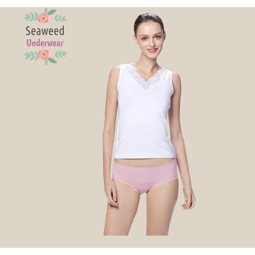 2Pcs Unique High-Tech Sexy Seaweed Fabric Healthy Antibacterial Underwear Panties Women Lingerie Intimates Женские Tрусики