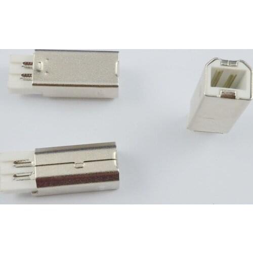 20Pcs USB Male Type-B Plug Connector Socket For DIY