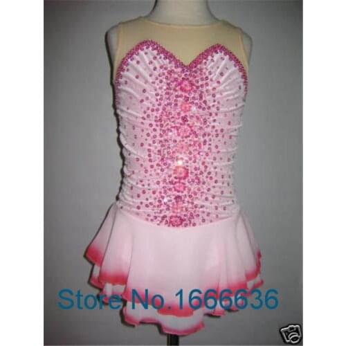 2016 Girls Figure Skating Dresses Fashion New Brand Vogue Figure Skating Competition Dress Customized DR3116