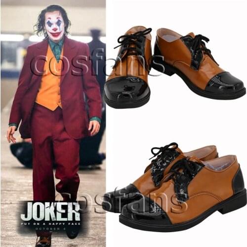 2020 Joker Origin Movie Joaquin Phoenix Cosplay Shoes Arthur Fleck Scary Clown Boots Men Halloween Christmas Costume Accessories