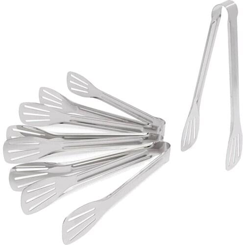 5 Pcs 9-Inch Cooking Tongs,Stainless Steel Ice Tongs,Easy To Clean And Store,For Cooking,Grilling,Barbecue And Frying